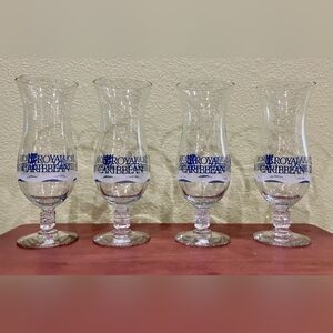 Caribbean Blue and Clear Glass Set